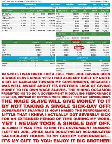 Government shaming: how I donated 544 sick-day hours to my greedy government.